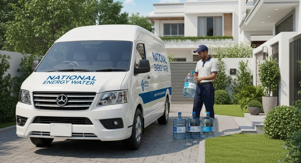 National Energy Water delivery in Faisal Town Lahore – trusted bottled water supplier delivering clean and hygienic water bottles to homes.