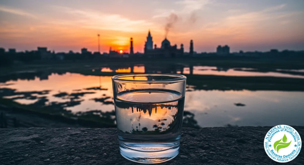 Clean drinking water in Lahore highlighting water quality issues.