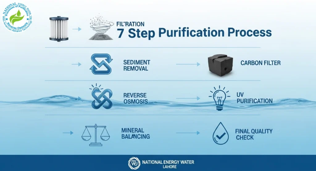 7-Step Water Purification Process in Lahore – National Energy Water